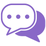 Messaging icon in purple