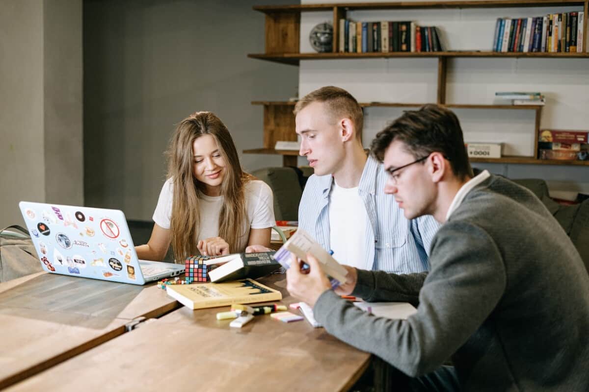 People working on Laptop